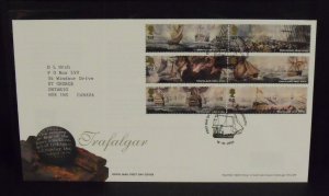 15721   GREAT BRITAIN   FDC # 2321-2326      Battle of Trafalgar