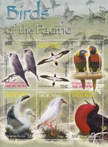 Micronesia MNH Sc 625 Souvenir sheet Value $ 6.75 US $$ Birds Parrots