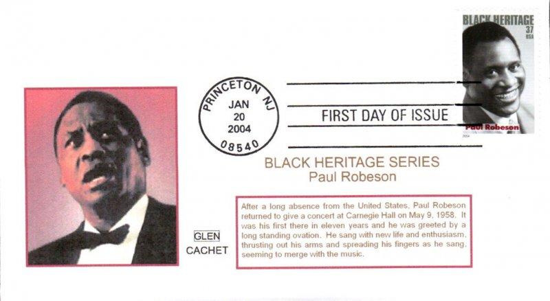 #3834 Paul Robeson Glen FDC