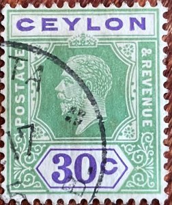 Ceylon #208 Used Single King Edward VII L21