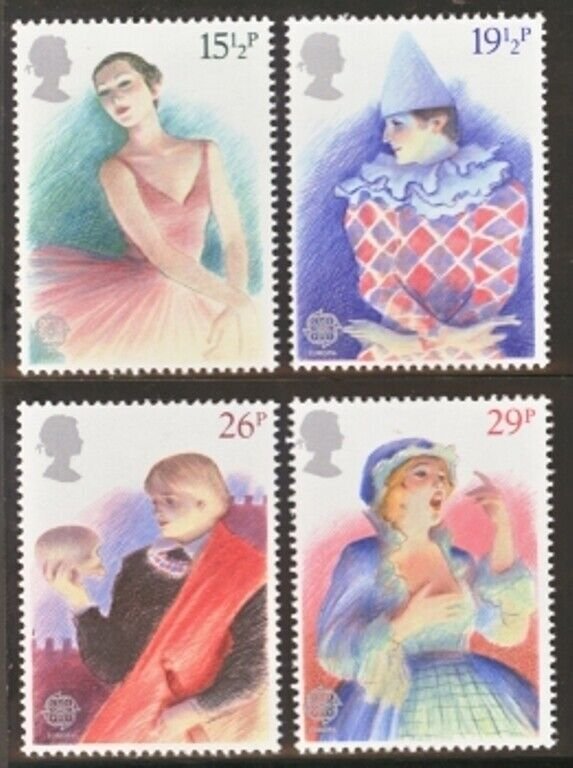 GB MNH Scott 0987-990, 1982 issue, Performing Arts, Ballet, set of 4 (987)