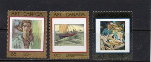 CANADA 1994-1998 PAINTINGS SET OF 3 STAMPS MNH