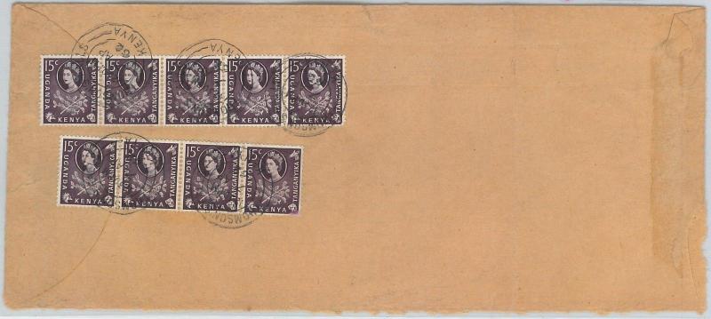 61375 -  British KUT - POSTAL HISTORY: COVER from THOMSON'S FALLS to ISRAEL 1962