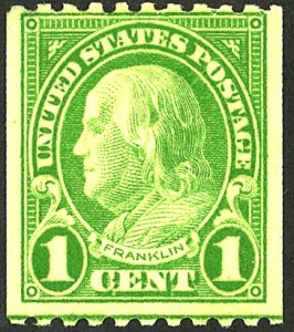 U.S. #604 MINT OG HR TINY THINS 