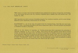 Von corp EDUCARD Proof Card No.108 US 1901 Pan American Issue with Cover