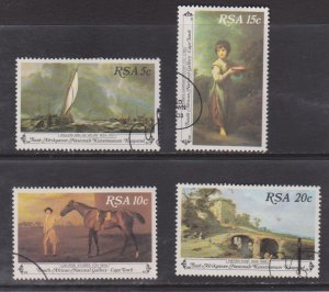 SC538-41a South Africa 1981 National Gallery Paintings used set incl min sheet