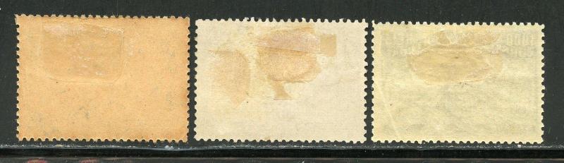 AZORES SCOTT#75/77 HIGH VALUES  MINT HINGED  SCOTT VALUE $305.00