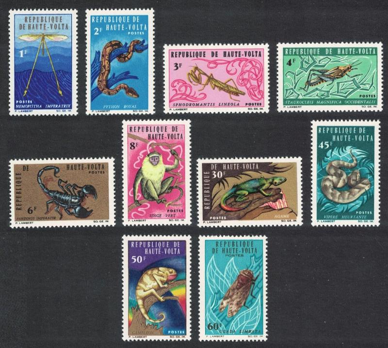 Upper Volta Insects Fauna 5v 1966 MNH SG#172=186