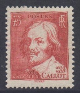 France Scott 305 - SG531, 1935 Jacques Callot 75c MH*