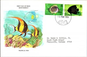 Montserrat, Worldwide First Day Cover, Fish