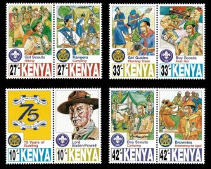 KENYA SC#717-724 Boy Scouts and Girl Guides (1997) MNH