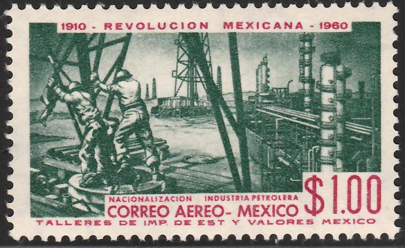 MEXICO C254, $1P 50th Anniv Mexican Revolution. MINT, NH. VF.