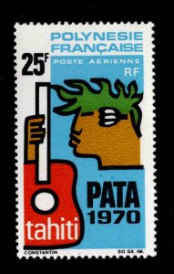 French Polynesia Scott C51 MNH** PATA 1970 music stamp