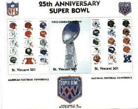 Foot ball, Super Bowl 1-25,  STVI1424A