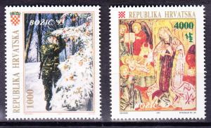 Croatia 1993 Paintings Christmas  ART  VF/NH(**)