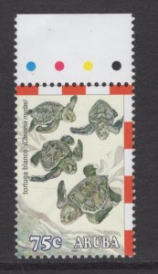 Aruba #239     VF, MNH, Endangered Animals, Turtles ....  0310004