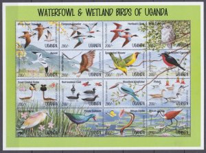 1995 Uganda 1461-1476ZB Birds 17,00 €