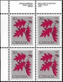 CANADA   #720 MNH UPPER LEFT PLATE BLOCK  (1-2)