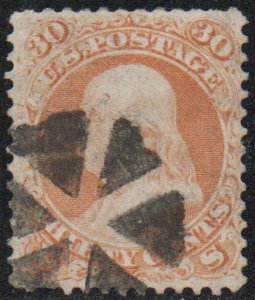 USA #71 VF, cork cancel, nice color, CHOICE! Retails $225