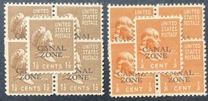 U.S.-Canal Zone 1939 #118-9, Wholesale lot of 5, MNH, CV $2.50