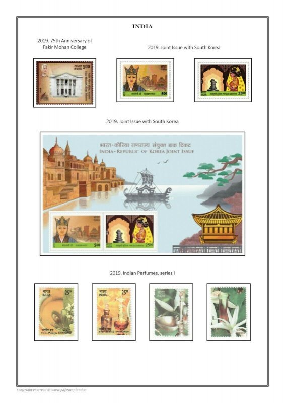 INDIA 2018-2021 PDF (DIGITAL) STAMP ALBUM PAGES