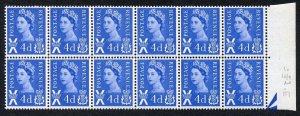 Scotland XS9a 4d Blue Block inc Dot on E Flaw Retouch