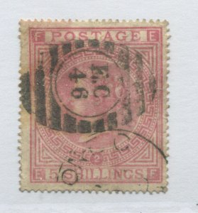 1867 5/ Plate 2 EF struck by a London numeral EC46