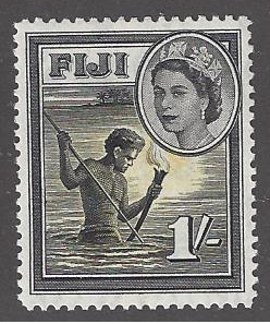 Fiji, #156 mint single, Elizabeth II, spear fishing at night