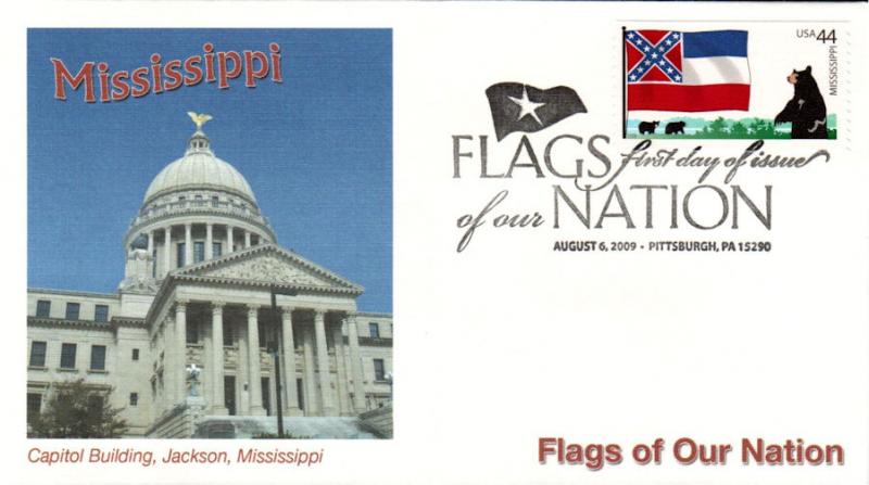 #4300 FOON: Mississippi Flag Fleetwood FDC