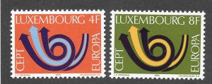 Luxembourg Scott 523-24 MNHOG - 1973 EUROPA Issue - SCV $0.90
