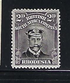 RHODESIA SCOTT #122  1913-23 ADMIRAL 2D- DIE III  PERF 14 - MINT LIGHT  HINGED