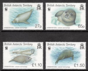 BRITISH ANTARCTIC 2009 Crabeater Seals/ WWF; Scott 410-13, SG 506-09; MNH