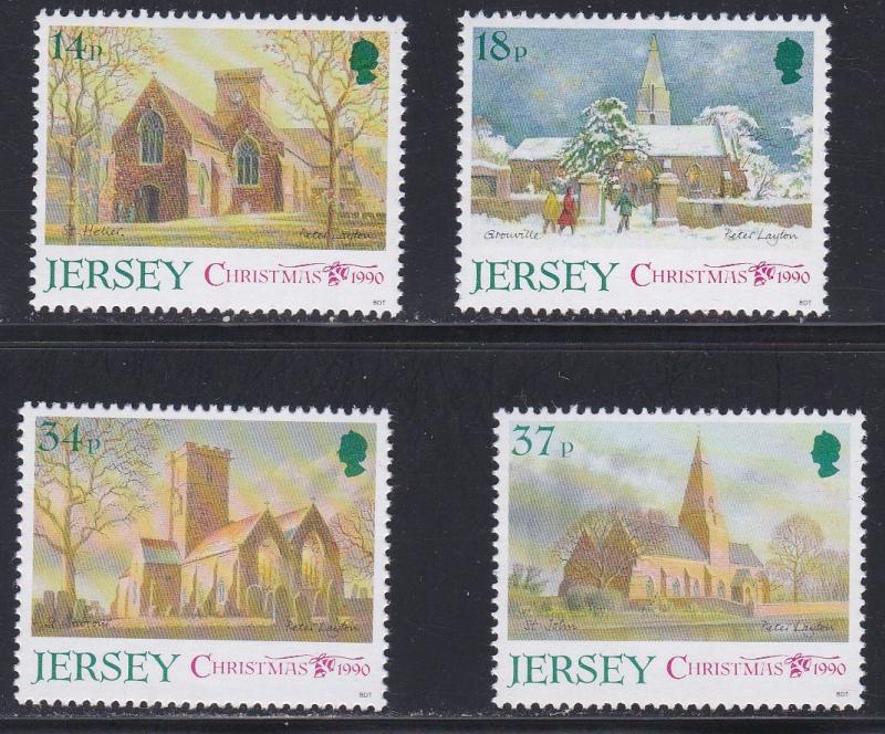 Jersey # 549-552, Christmas - Parish Churches, NH, 1/2 Cat.