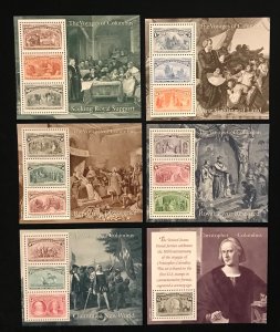 2624 to 2629, MNH,  set of 6 Souvenir Sheets w/ Envelope