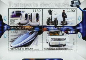 Electrical Transport Stamp Segway Shinkansen Train Nissan Denki S/S MNH #2923