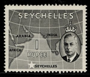 SEYCHELLES QEII SG168, 1r grey-black, M MINT.