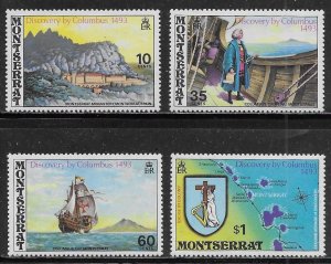 Montserrat Scott #'s 292 - 295 MNH