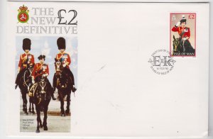 Isle of Man -1990 Queen Trooping the Colour £2  on FDC