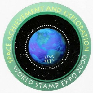 Achievement and Exploration $11.75 Hologram Postage Stamp Scott 3412