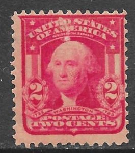 USA 319: 2c Washington and Shield, MNH, F