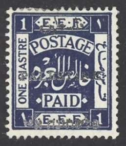 Palestine Sc# 20 MH 1920 1pi Surcharged