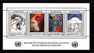 United Nations Vienna-Sc#66-unused NH sheet-WFUNA anniversary-1986-