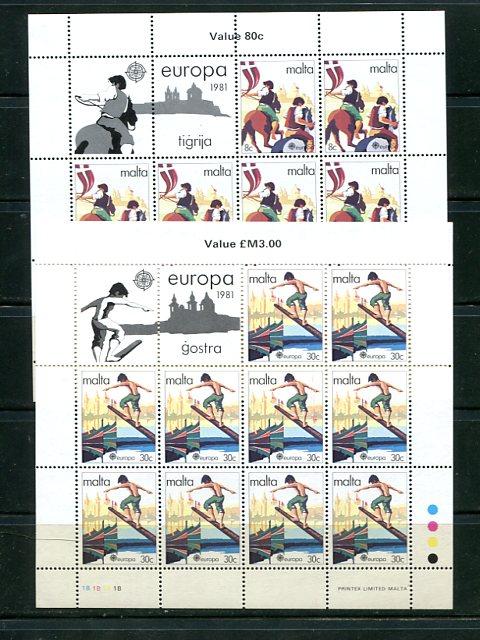 Malta 1981  Europa mini sheet   Mint VF NH