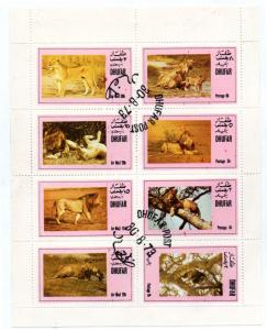 DHUFAR UNLISTED USED SHEET/8 BIN $3.00 LIONS