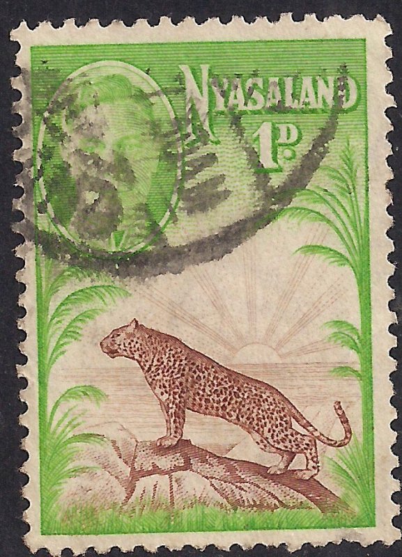 Nyasaland 1947 KGV1 1d Lion Symbol of Protectorate Used SG 160 ( L976 )