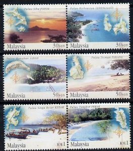 MALAYSIA - 2002 - Islands & Beaches - Perf 6v Set - Mint Never Hinged