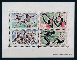 [61127] Central African Rep. 1964 Olympic games Basketball Swimming MNH Sheet