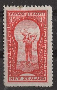 New Zealand # B8  Health 1935  Small Margin Stain (1) Unused