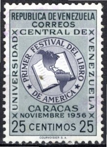 Venezuela 1956; Sc. # 680; Used Single Stamp
