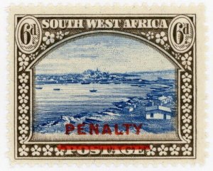 (I.B) South-West Africa Revenue : Penalty 6d (1933)